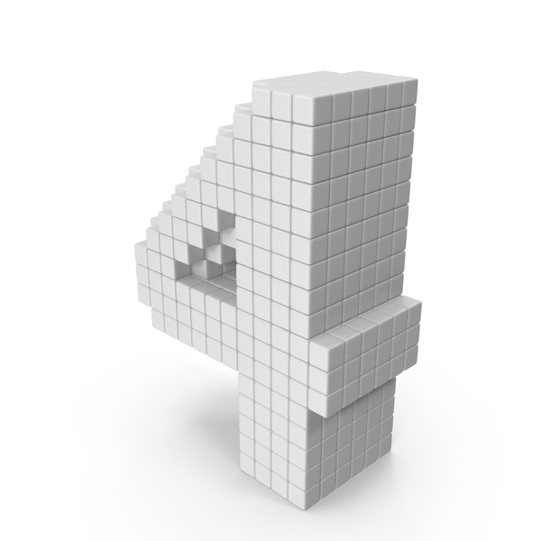 Number: Voxel 4 PNG & PSD Images Number: Voxel 4 PNG & PSD Images
