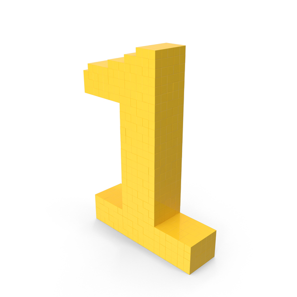 Voxel Number 1 PNG & PSD Images Voxel Number 1 PNG & PSD Images