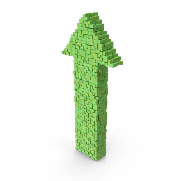 Directional: Voxel Upward Arrow PNG & PSD Images Directional: Voxel Upward Arrow PNG & PSD Images