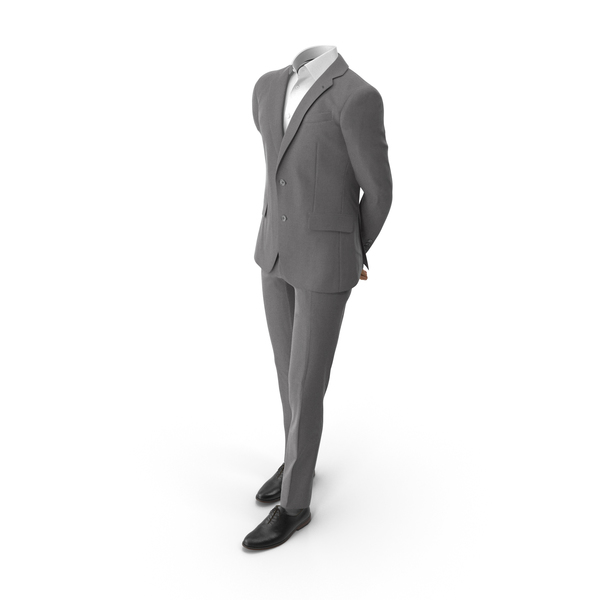 Clothing: Waiting Hands Behind Suit Grey PNG & PSD Images