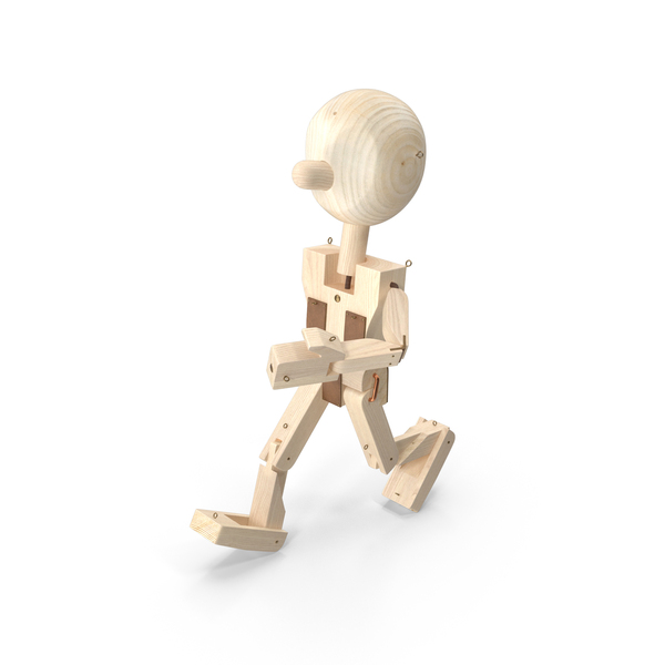 Toy: Walk Raw Wooden Character PNG & PSD Images