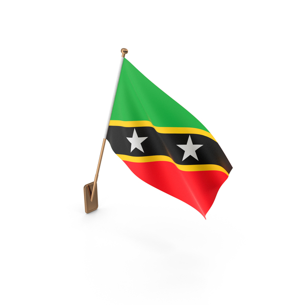 Wall Flag of Saint Kitts and Nevis PNG & PSD Images