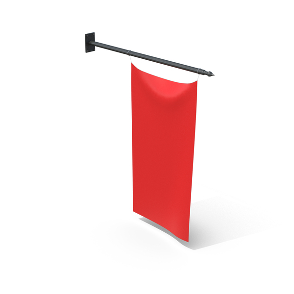 Banner: Wall Mount Red Flag PNG & PSD Images