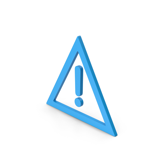 Caution: Warning Symbol Blue PNG & PSD Images