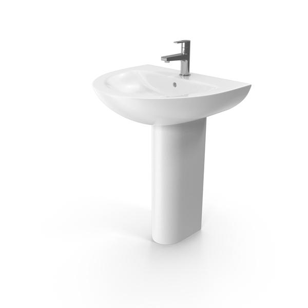 Bathroom Sink: Wash Basin with Full Pedestal PNG & PSD Images Bathroom Sink: Wash Basin with Full Pedestal PNG & PSD Images