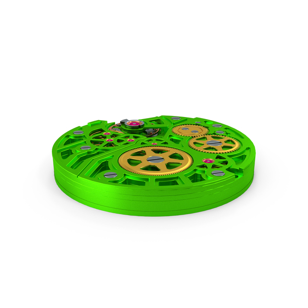 Clock: Watch Mechanism Green PNG & PSD Images Clock: Watch Mechanism Green PNG & PSD Images
