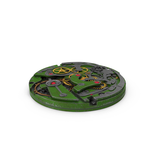 Clock: Watch Mechanism Green Scratched PNG & PSD Images Clock: Watch Mechanism Green Scratched PNG & PSD Images