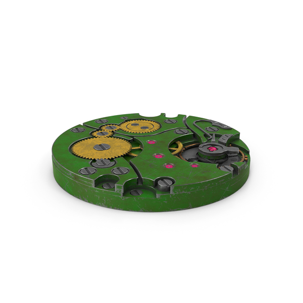 Clock: Watch Mechanism Scratched Green PNG & PSD Images Clock: Watch Mechanism Scratched Green PNG & PSD Images