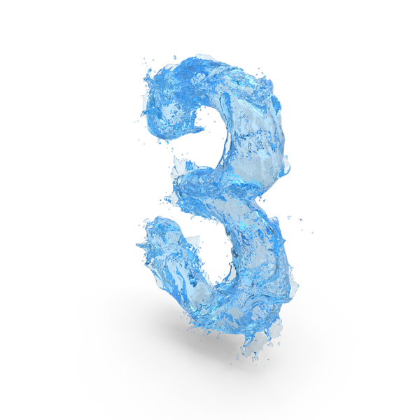 Water Splash Number 3 PNG & PSD Images Water Splash Number 3 PNG & PSD Images