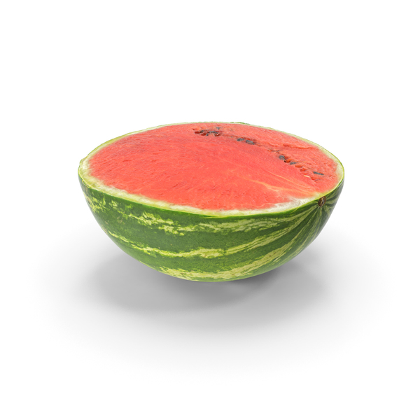 Watermelon Half Slice Realistic PNG & PSD Images