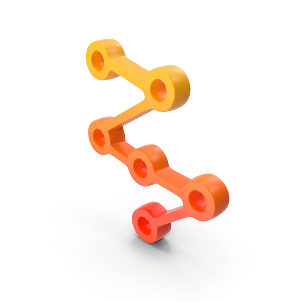 Geometric Shape: Web Network Chain Logo Orange PNG & PSD Images