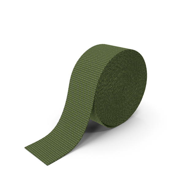 Fasteners: Webbing Belt Strap Roll Green PNG & PSD Images
