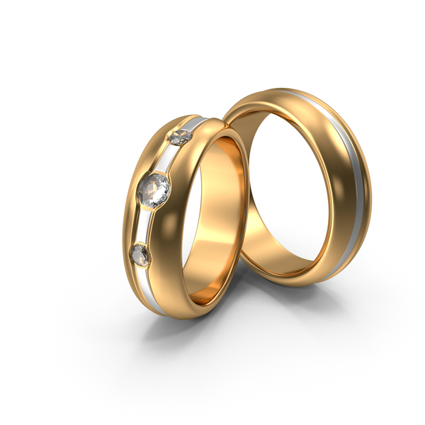 Wedding Rings With Diamonds PNG Images & PSDs for Download | PixelSquid ...