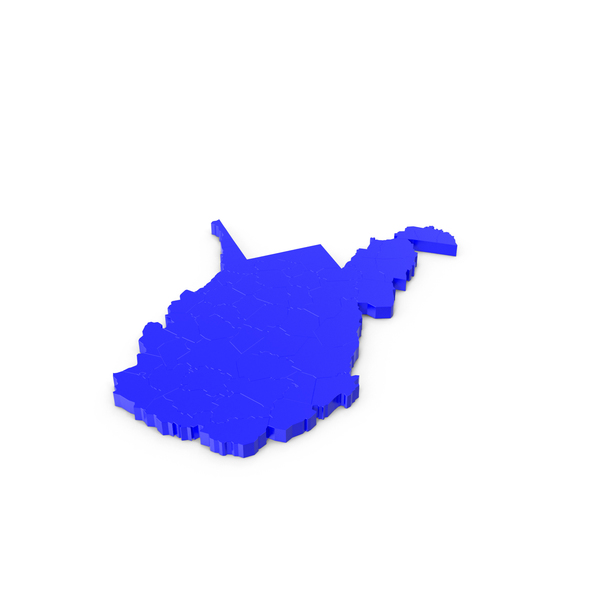 State: West Virginia Counties Map PNG & PSD Images