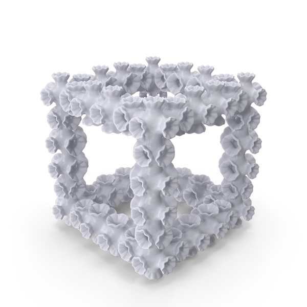 White 3D Printed Square PNG & PSD Images