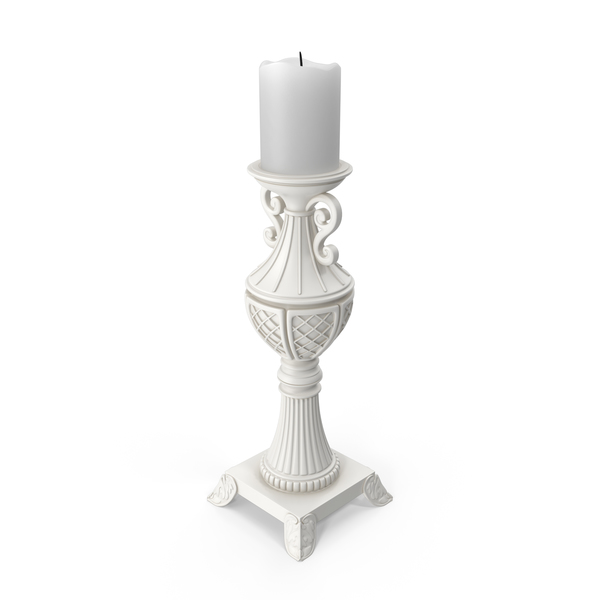White Baroque Candle Holder PNG & PSD Images White Baroque Candle Holder PNG & PSD Images