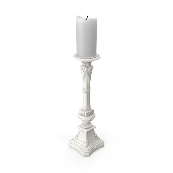 White Baroque Candle Holder PNG & PSD Images White Baroque Candle Holder PNG & PSD Images