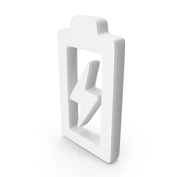 Symbols: White Battery Charging Symbol PNG & PSD Images