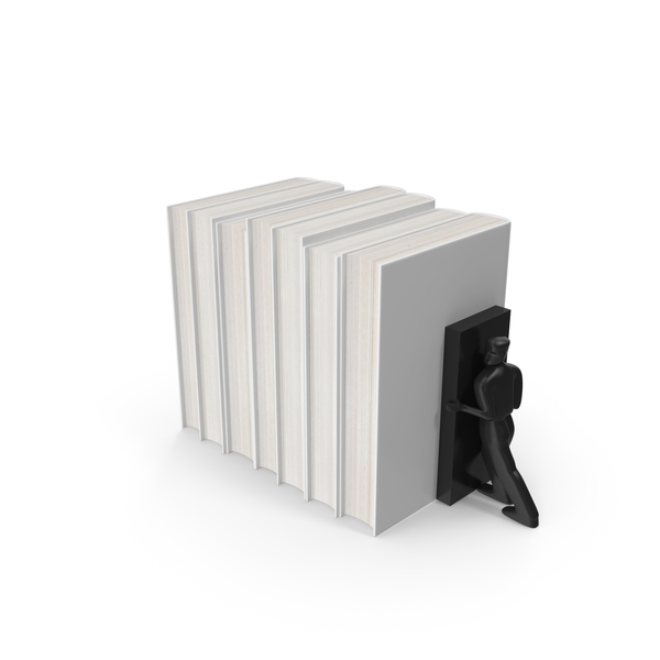 Book: White Books With Bookend PNG & PSD Images Book: White Books With Bookend PNG & PSD Images