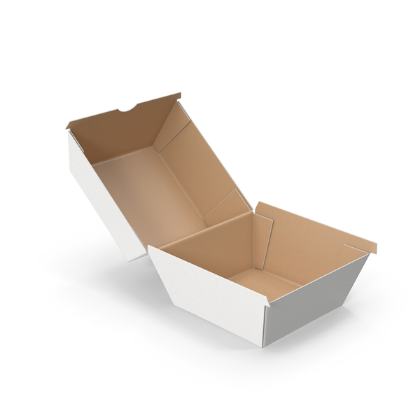 Takeaway Food Container: White Burger Box Opened PNG & PSD Images Takeaway Food Container: White Burger Box Opened PNG & PSD Images
