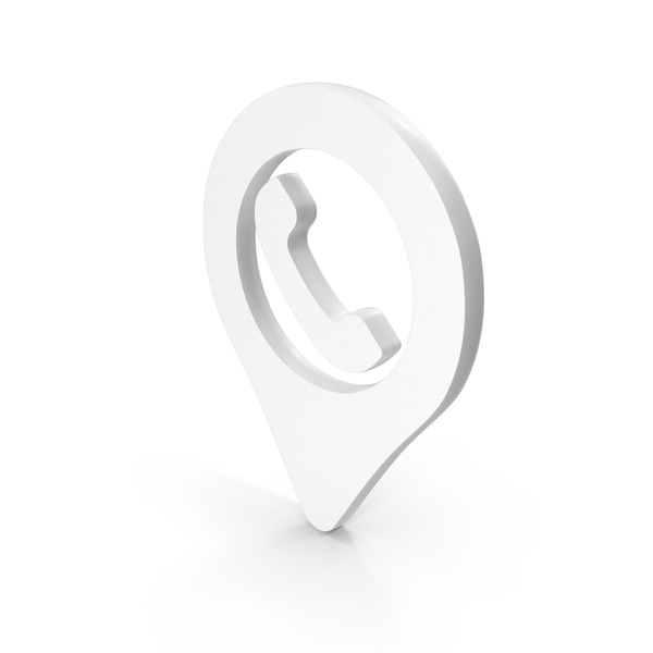 Symbols: White Call Location Icon PNG & PSD Images