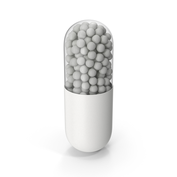 Medicine Bottle: White Capsule PNG & PSD Images