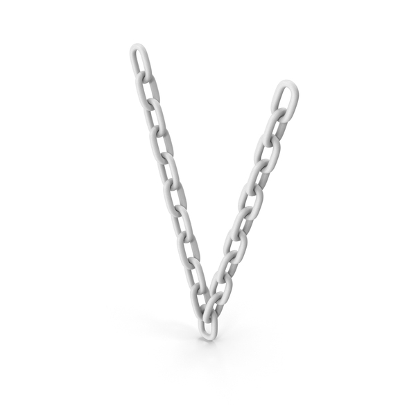 Language: White Chain Letter V PNG & PSD Images