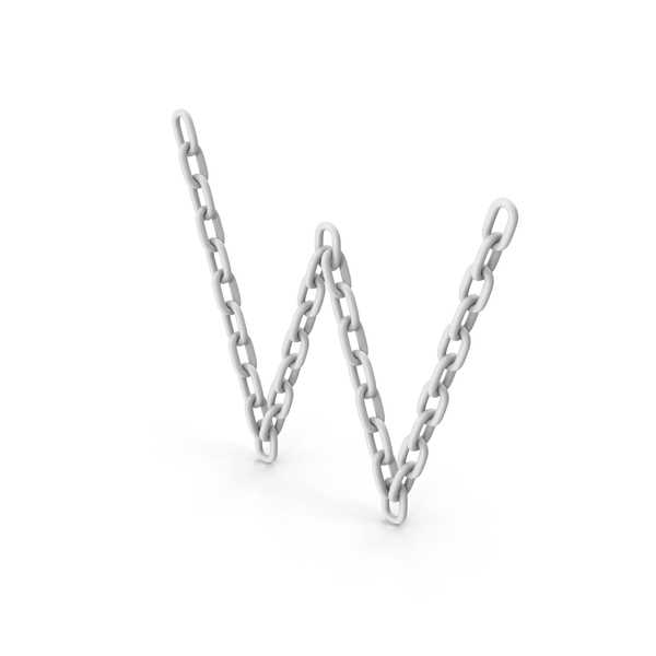 Language: White Chain Letter W PNG & PSD Images