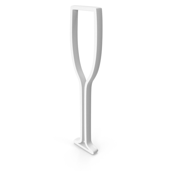 Symbols: White Champagne Flute Glass Icon PNG & PSD Images