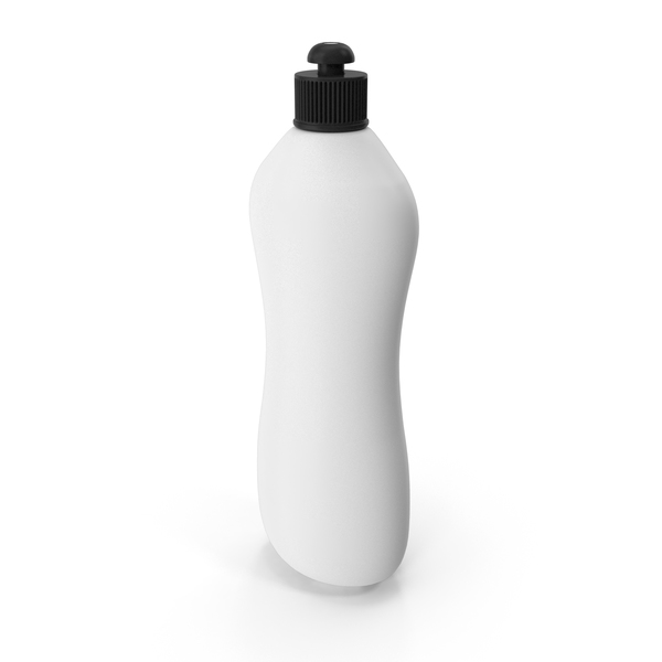 White Cleaning Product Bottle with Black Cap PNG & PSD Images White Cleaning Product Bottle with Black Cap PNG & PSD Images