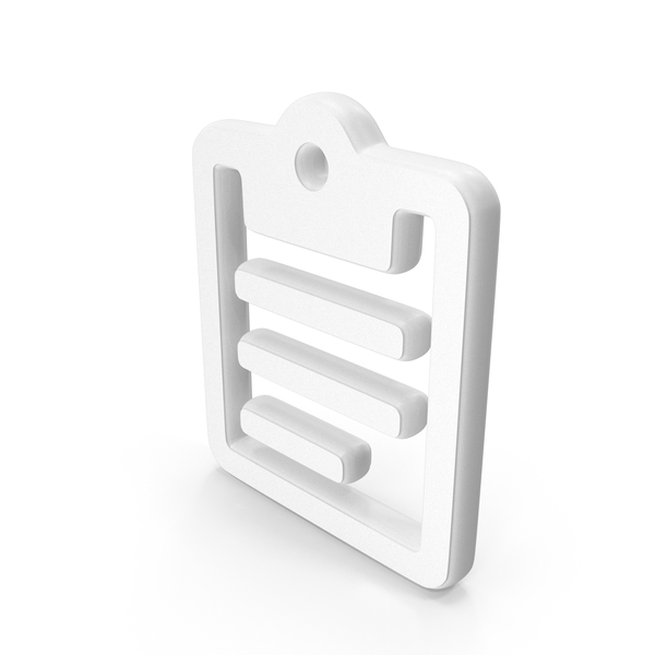 Symbols: White Clipboard Symbol PNG & PSD Images
