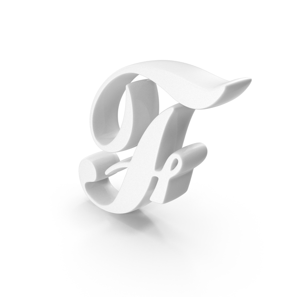 White Cursive Capital Letter F PNG Images & PSDs for Download PixelSquid S118602966
