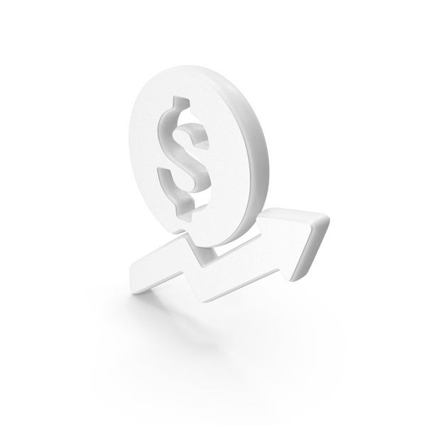 Symbols: White Dollar Financial Growth Symbol PNG & PSD Images