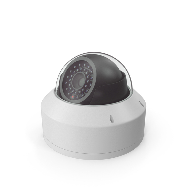 Security: White Dome Camera PNG & PSD Images