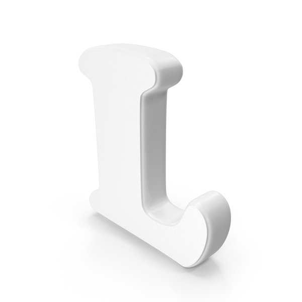 Symbols: White Font Cooper Alphabet L PNG & PSD Images