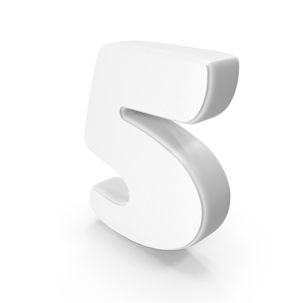 White Font Cooper Number 5 PNG & PSD Images White Font Cooper Number 5 PNG & PSD Images