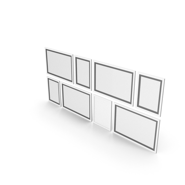 Picture Frame: White Framed Paintings with Black Border PNG & PSD Images Picture Frame: White Framed Paintings with Black Border PNG & PSD Images