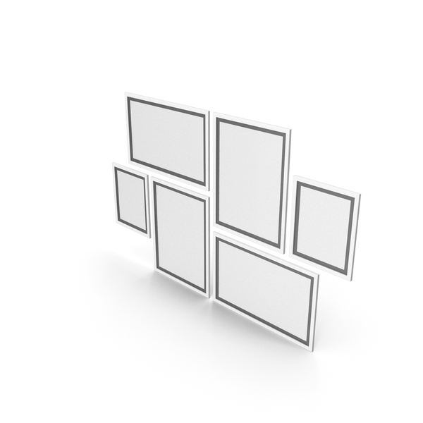 Picture Frame: White Framed Paintings with Black Border PNG & PSD Images Picture Frame: White Framed Paintings with Black Border PNG & PSD Images