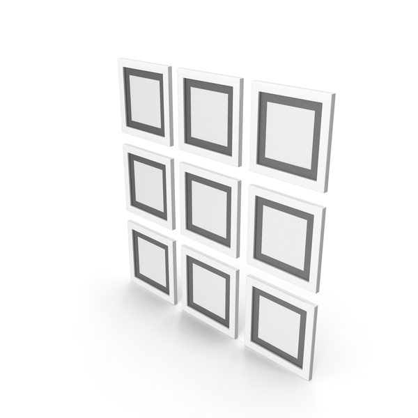Picture Frame: White Framed Paintings with Black Border PNG & PSD Images Picture Frame: White Framed Paintings with Black Border PNG & PSD Images