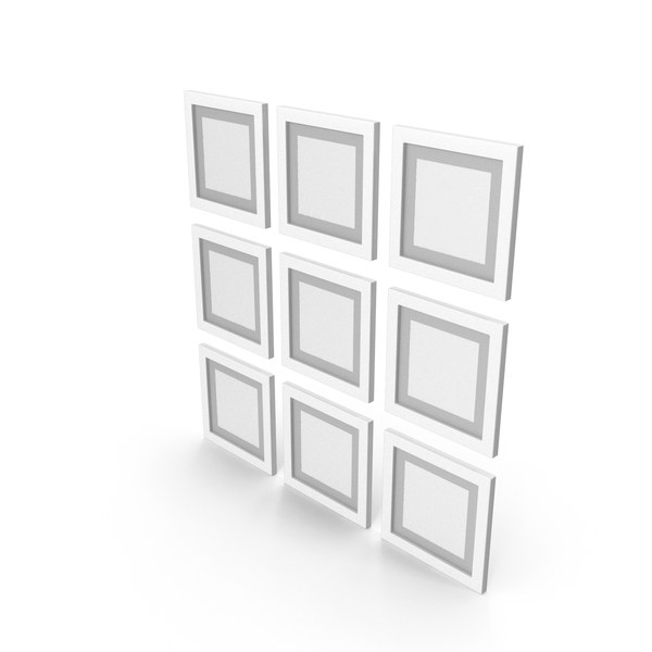 Picture Frame: White Framed Paintings with Grey Border PNG & PSD Images Picture Frame: White Framed Paintings with Grey Border PNG & PSD Images