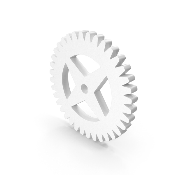 Symbols: White Gear Icon PNG & PSD Images