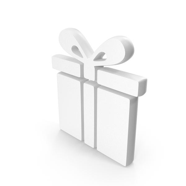 Symbols: White Gift Box Icon PNG & PSD Images