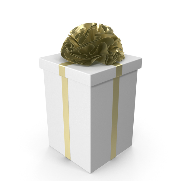 Holiday Accessories: White Gift Box with Gold Ribbon PNG & PSD Images Holiday Accessories: White Gift Box with Gold Ribbon PNG & PSD Images