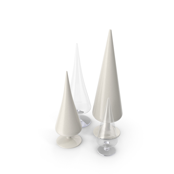 Topper: White Glass Christmas Tree Set PNG & PSD Images Topper: White Glass Christmas Tree Set PNG & PSD Images