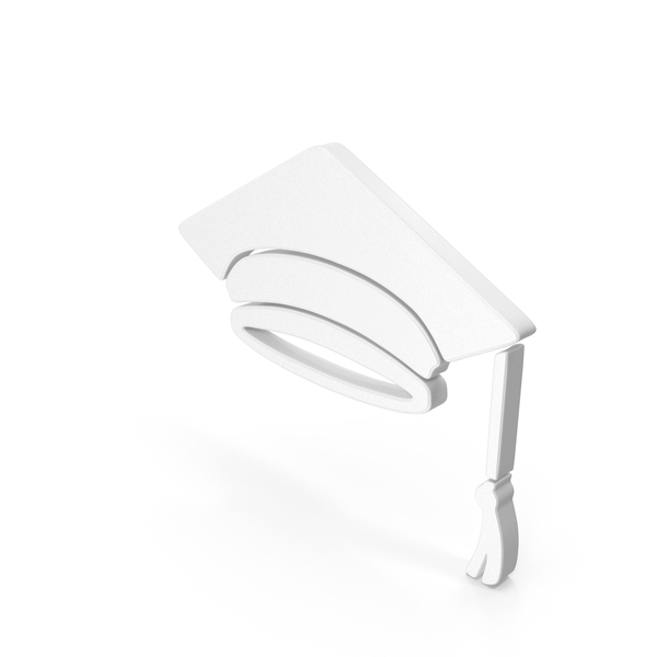 Symbols: White Graduation Cap Symbol PNG & PSD Images