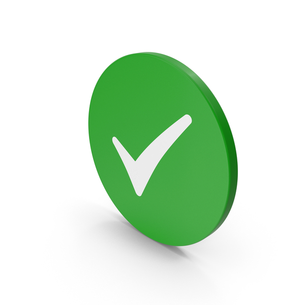 Symbols: White & Green Circular Checkbox PNG & PSD Images