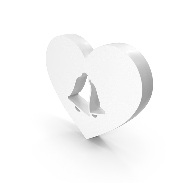 Symbols: White Heart Notification Bell Symbol PNG & PSD Images