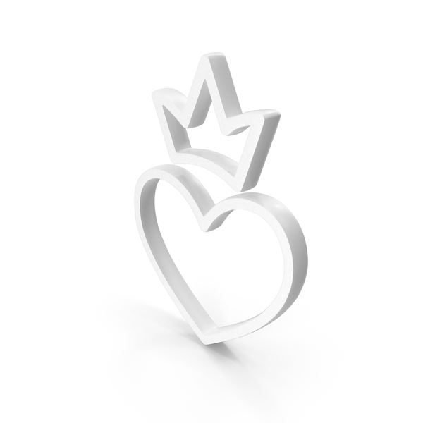 Symbols: White Heart With Crown Icon PNG & PSD Images Symbols: White Heart With Crown Icon PNG & PSD Images