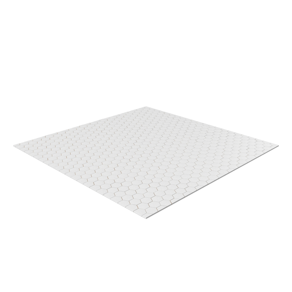 White Hexagon Mosaic Floor PNG & PSD Images