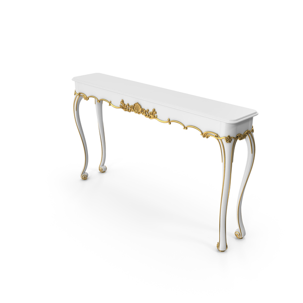 Table: White Jonathan Charles George II Style Console PNG & PSD Images Table: White Jonathan Charles George II Style Console PNG & PSD Images
